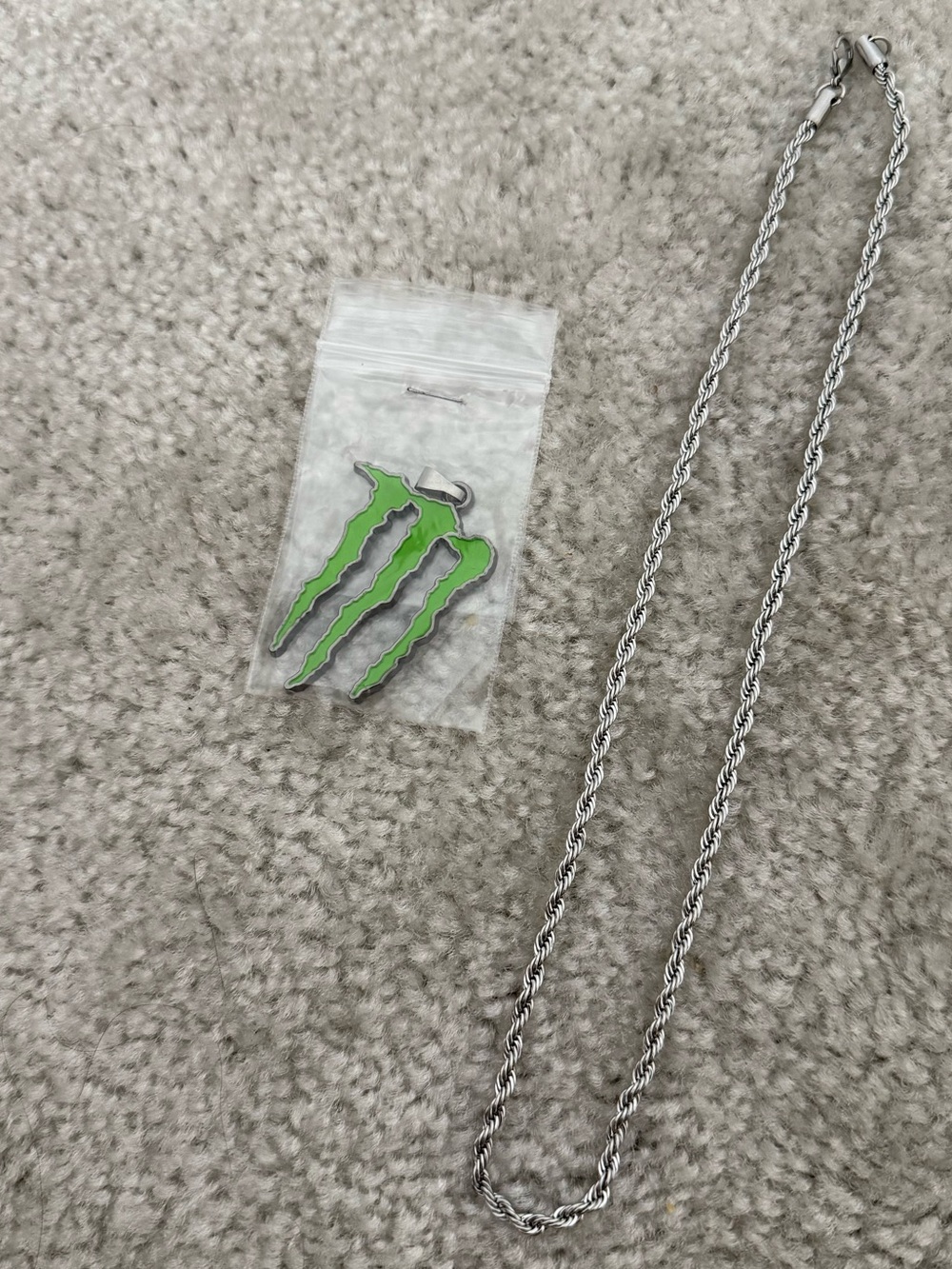Monster Energy Neon stainless steel necklace